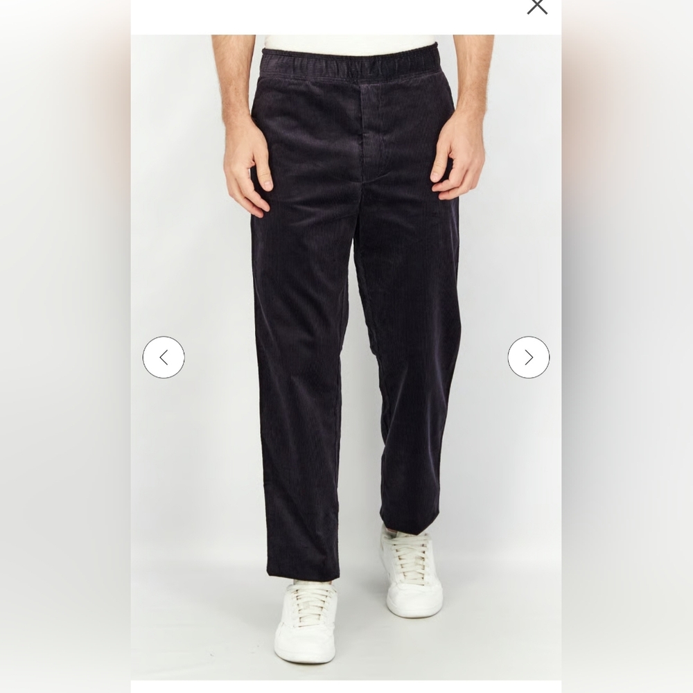 Bottega Veneta Men's Navy Blue Drawsting Corduroy Pants Italian 46/ US 34-36